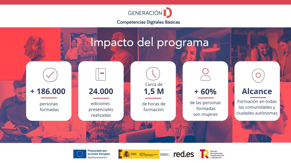 redpuntoes's tweet photo. Más que cifras, hablamos de oportunidades.
El programa Competencias Digitales Básicas, impulsado por https://t.co/SZ456kZSeT en el marco de #GeneraciónD, continúa acercando la digitalización a quienes más la necesitan.
🤝 Este ha sido su impacto: https://t.co/TyBxnnvNNF https://t.co/ur3bGDf5Cf