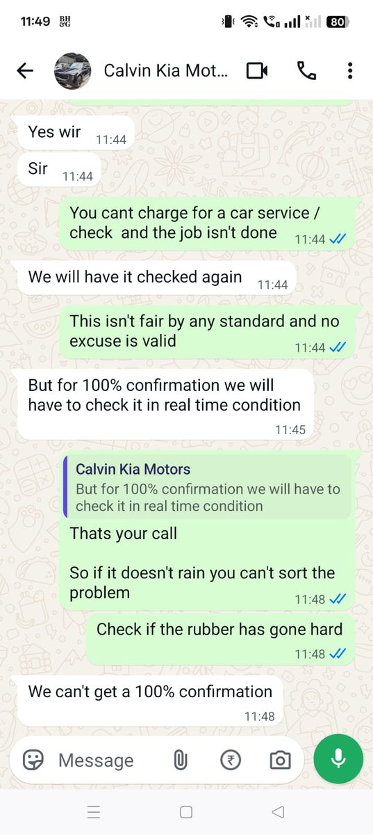 ChonseyR's tweet photo. @KiaInd Kia does not have the facility to test for water leaks, why are sunroofs being offered in Kia cars in the first place. Expecting a customer to wait for natural rainfall to diagnose a manufacturing or sealing defect is completely illogical and unprofessional.
​Are dealerships and service centers not equipped with standard water-testing simulators or pressure sprayers to identify leaks?
​How does Kia expect customers to drive during the monsoon with a leaking roof, risking damage to the vehicle's interior electrical components and creating a safety hazard?
@cars24india @Hyundai @toyota @cars @kiaseltos #seltos @creta @automobilesindia @timesofindia @carsdekho @kianet @kiaKorea @tradewithchetu