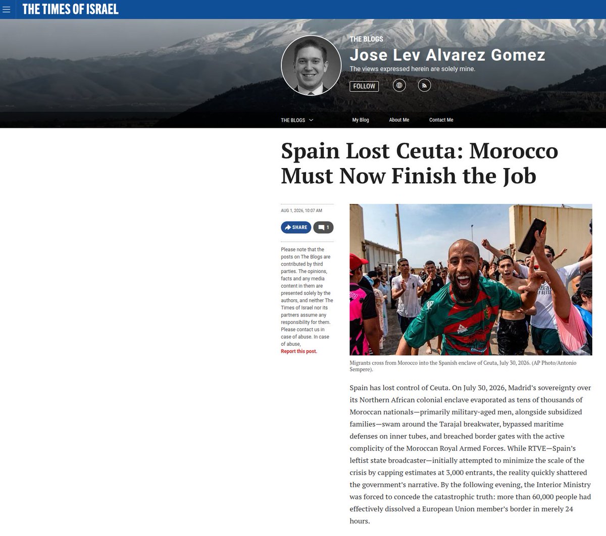 011011110's tweet photo. @ElImperialEsp @vox_es  mira lo que dicen de España, a ver si elegís mejor a los amigos @Santi_ABASCAL 

"Morocco MUST NOW finish the Job" https://t.co/ACApfsYxQr