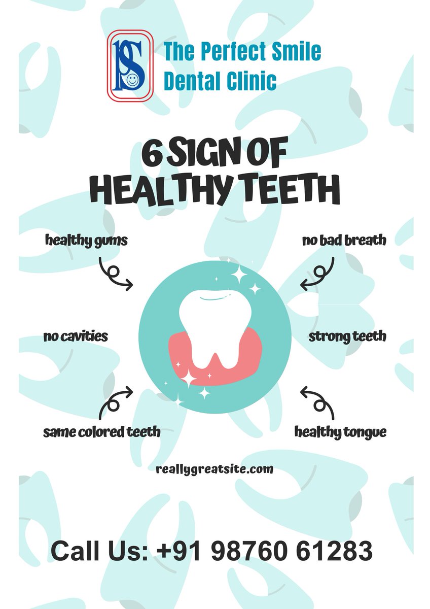 perfectsmile35's tweet photo. 6 signs of healthy teeth: pink gums, no bleeding, fresh breath, no sensitivity, no cavities, regular check-ups. How many do you have?

#HealthyTeeth #OralHealth #PerfectSmileDental https://t.co/EfDOkaHiFC