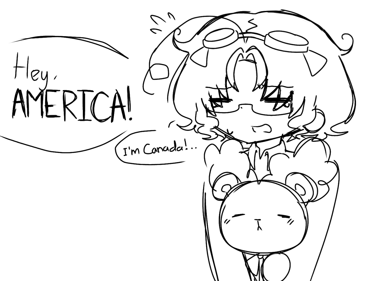 rayhasrab3is's tweet photo. doodle of my fave #hetalia #ヘタリア #hetaliacanada #canada https://t.co/zMZ3lJvMUh