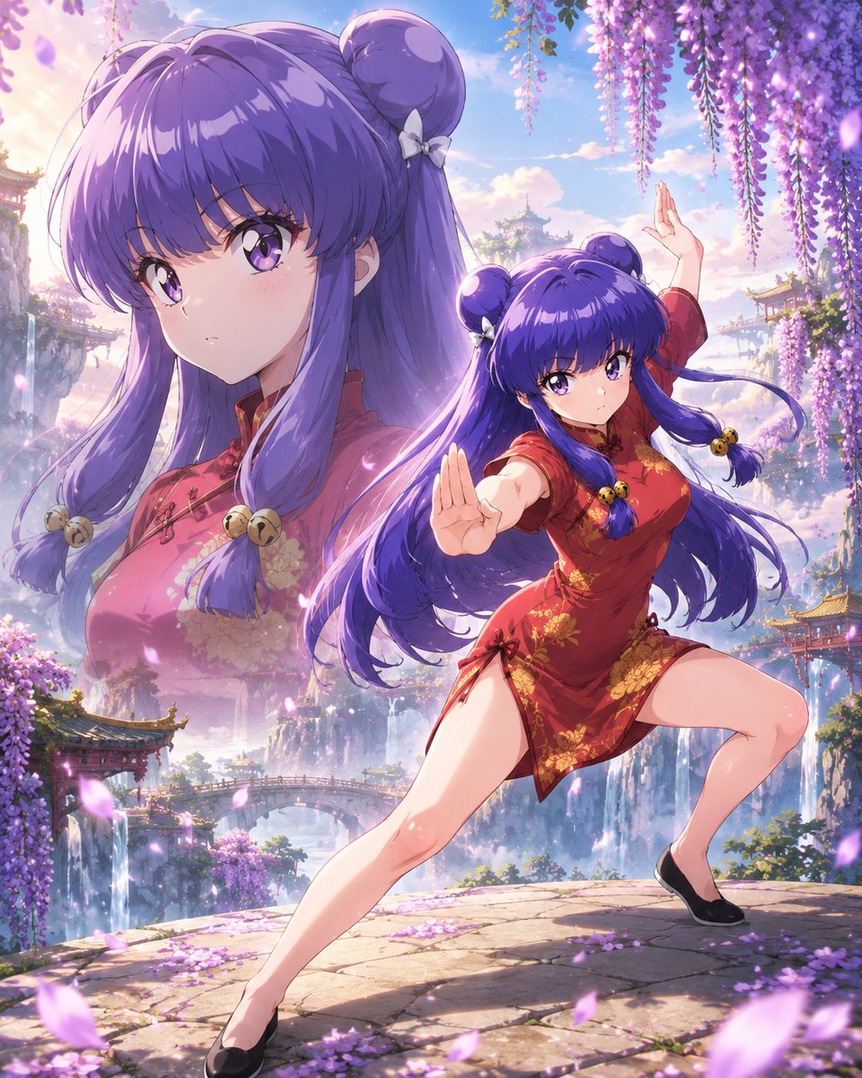 tetuyaraido's tweet photo. #シャンプー #らんま½ #らんま二分の一 #Shampoo #Ranma12 #猫飯店 #女傑族 #中国娘 #チャイナドレス #高橋留美子 #アニメキャラ #アニメイラスト #AIイラスト #AIart #AnimeArt #CinematicArt https://t.co/aXGuXuwyXG