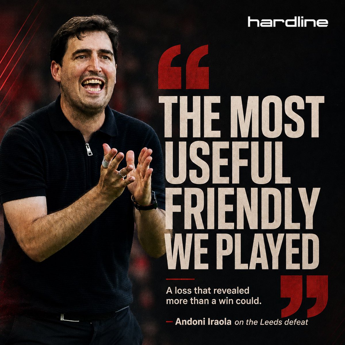 LFC_Hardline's tweet photo. Gue sempet bingung sama statement Andoni Iraola ini. Sinting kah? Baru juga sebulan ngelatih Ipul bang.

Tapi setelah mikir lagi, gue kepikiran untuk ngasih analogi MotoGP ke sini. Tau Marc Marquez? 9 kali juara dunia?

Setiap hari Jumat/Sabtu dia ini sering banget jatuh karena nyari limit motor sebelum balap di Sprint dan di hari Minggu. 
Dia sering banget dorong motor sampai limit, meski risikonya jatuh. Karena dari situ kelihatan mana yg works dan mana yg harus dibenerin

Gue ngeliat Iraola pun ngeliat hal yang sama. Daripada disuguhin bagus2nya doang, lebih baik keliatan boroknya dari sekarang dan nyoba ngebenerin di sisa pra musim.

Jadi make sense ga omongannya Iraola di sini?