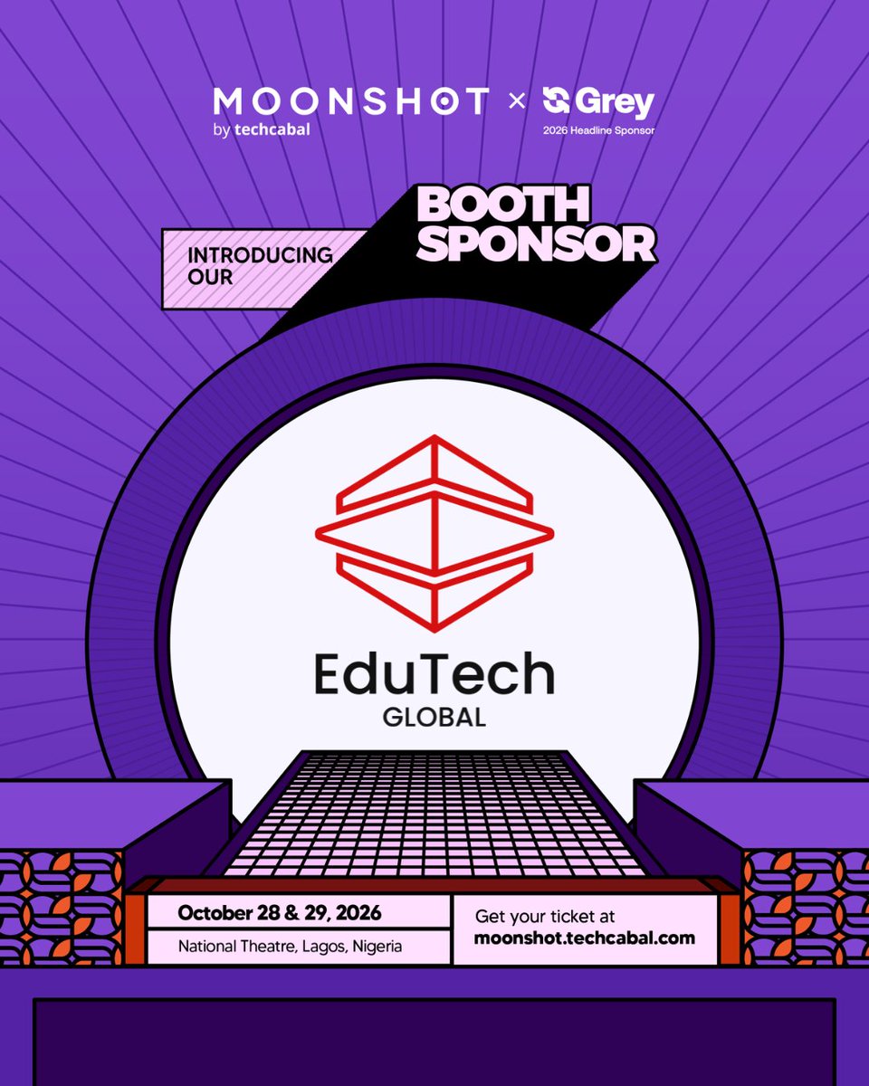 moonshotbytc's tweet photo. We're thrilled to share that @EdutechGlobal  is a Moonshot 2026 Booth Sponsor!

Edutech Global is a leading education technology company powering the digital transformation of higher education across Africa. Through its integrated digital learning ecosystem, https://t.co/4vX8DXMNdo