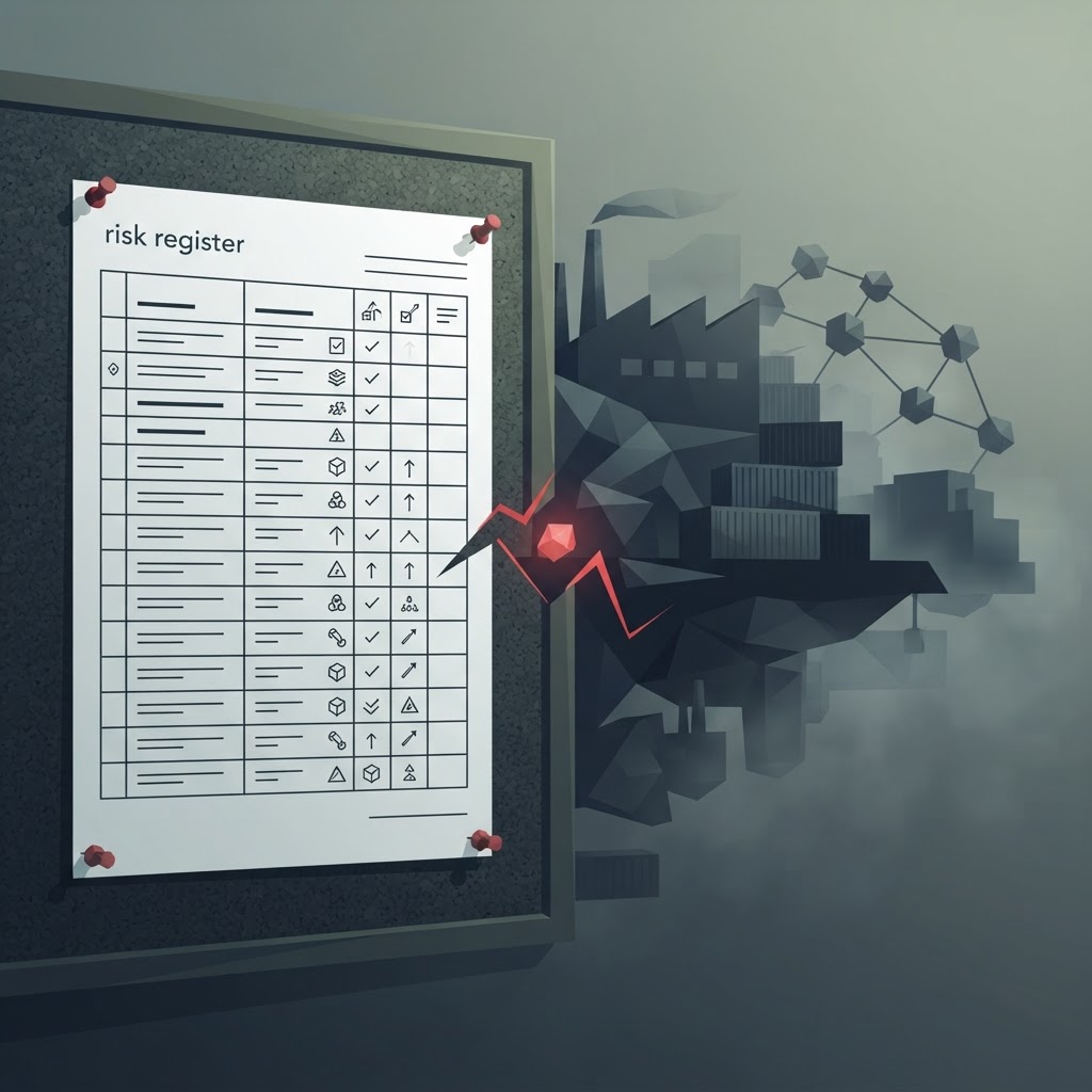 induXuk's tweet photo. The risk that costs you isn't the one on the risk register.

It's the one that arrived quietly when you changed your supplier, your process, or your market  -  and nobody updated the picture.

That's the exposure Industrial Exchange is built to surface.

#SupplyChain #Manufacturing