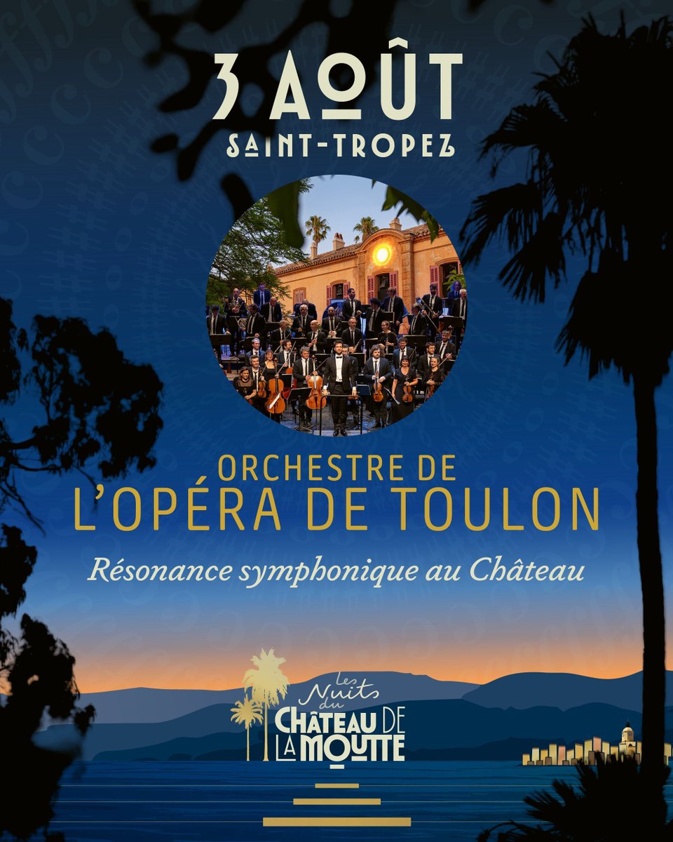 MusiqueStTropez's tweet photo. CE SOIR – 21h 🎻 🌴
Résonance symphonique au château

Lisa Batiashvili, violon
François Leleux, direction, hautboïste
Orchestre de l’Opéra de Toulon https://t.co/YYfQJKVnBz
