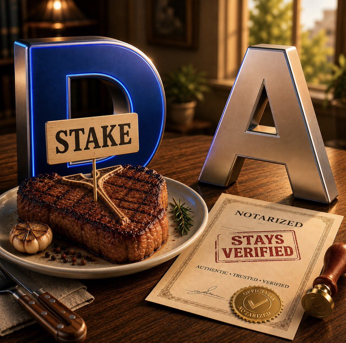 Digitalgold1979's tweet photo. Everyone is looking at the steak.

Very few are reading the sign.

The biggest announcements don’t always come with loud words.
Sometimes they come with a single clue.

The next chapter has already begun.

Are you paying attention? 

#ComingSoon #ProofOfStake #Blockchain #Crypto #Web3 #ANetwork #ANet #wANet #Globalgrowth