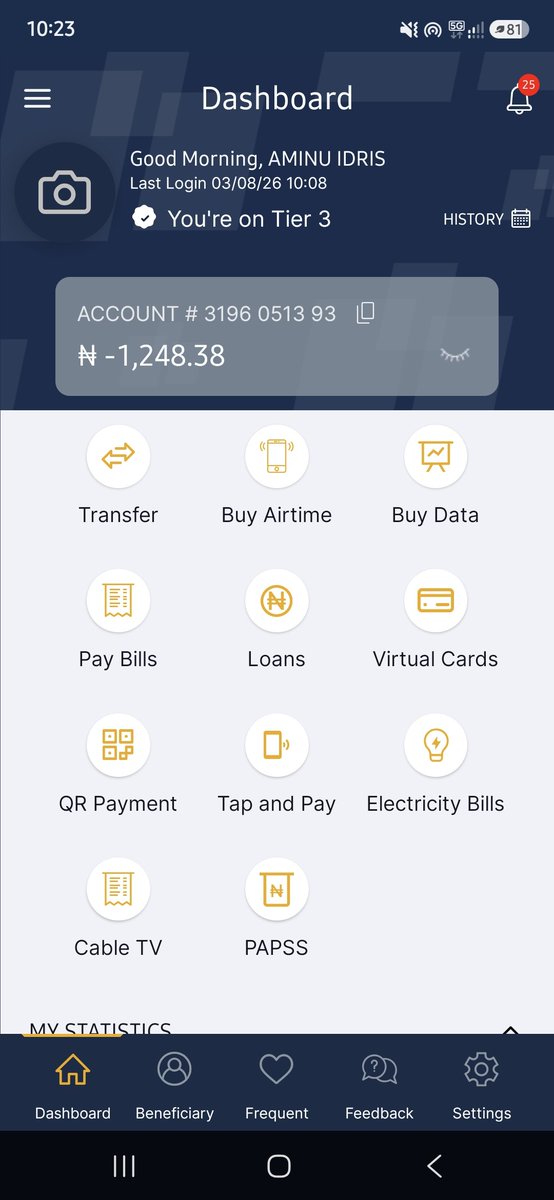kwarapson2's tweet photo. Dear @FirstBankngr @cenbank @NigeriaGov 

I send the money into my first bank personal account as shown on the screenshot below and the money was reflected in my account than first bank debited all the money and put negative in my account. https://t.co/20NYMsoTor