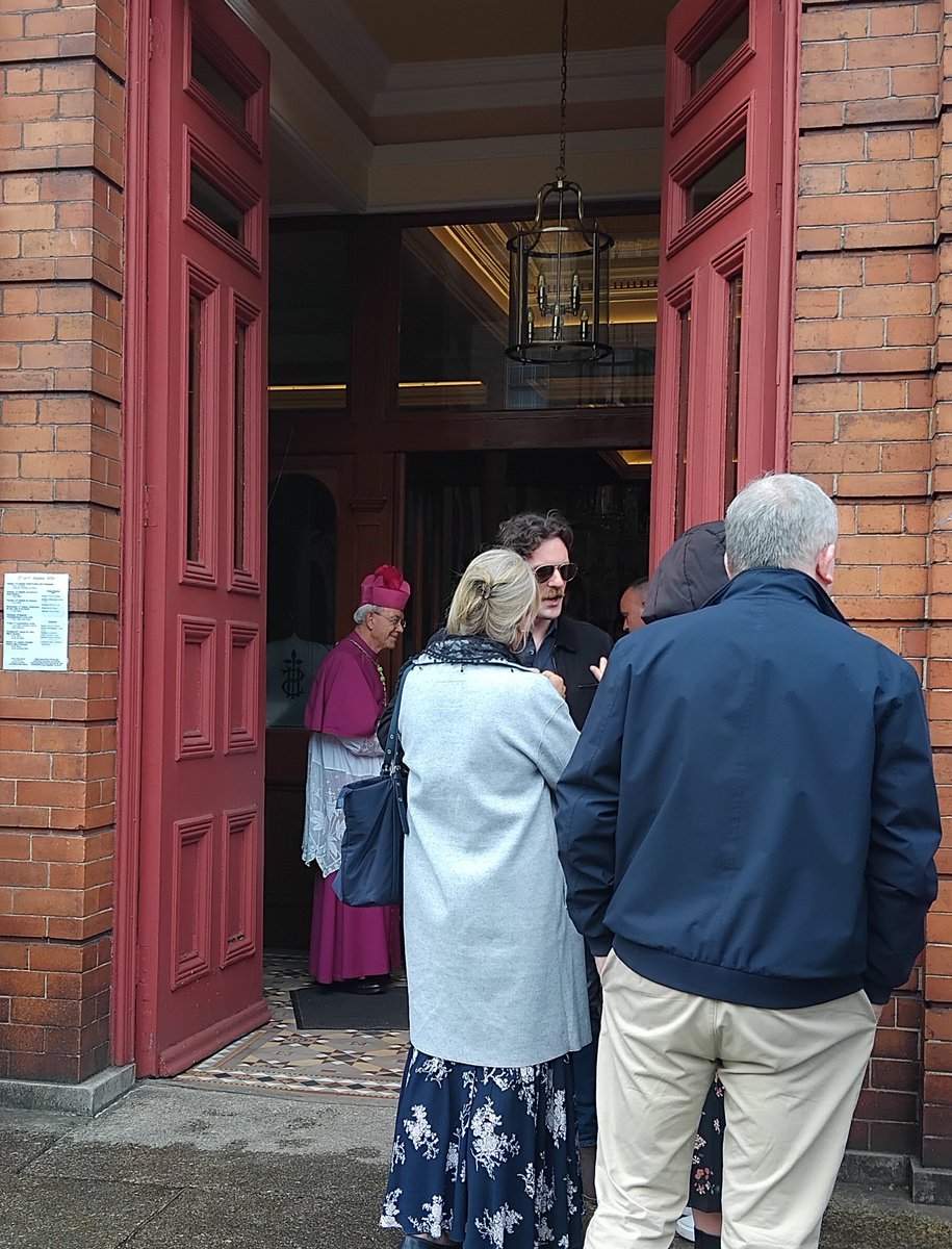 RoundtowerIre's tweet photo. Bishop Athanasius Schneider is in Ireland this week giving conferences &amp; offering Holy Mass. He must have spent 45 minutes greeting everyone after Mass yesterday. Apparently one or two of the bishops here have asked for a private meeting with him - this is worthy of your prayer. https://t.co/eYL63LNhT8