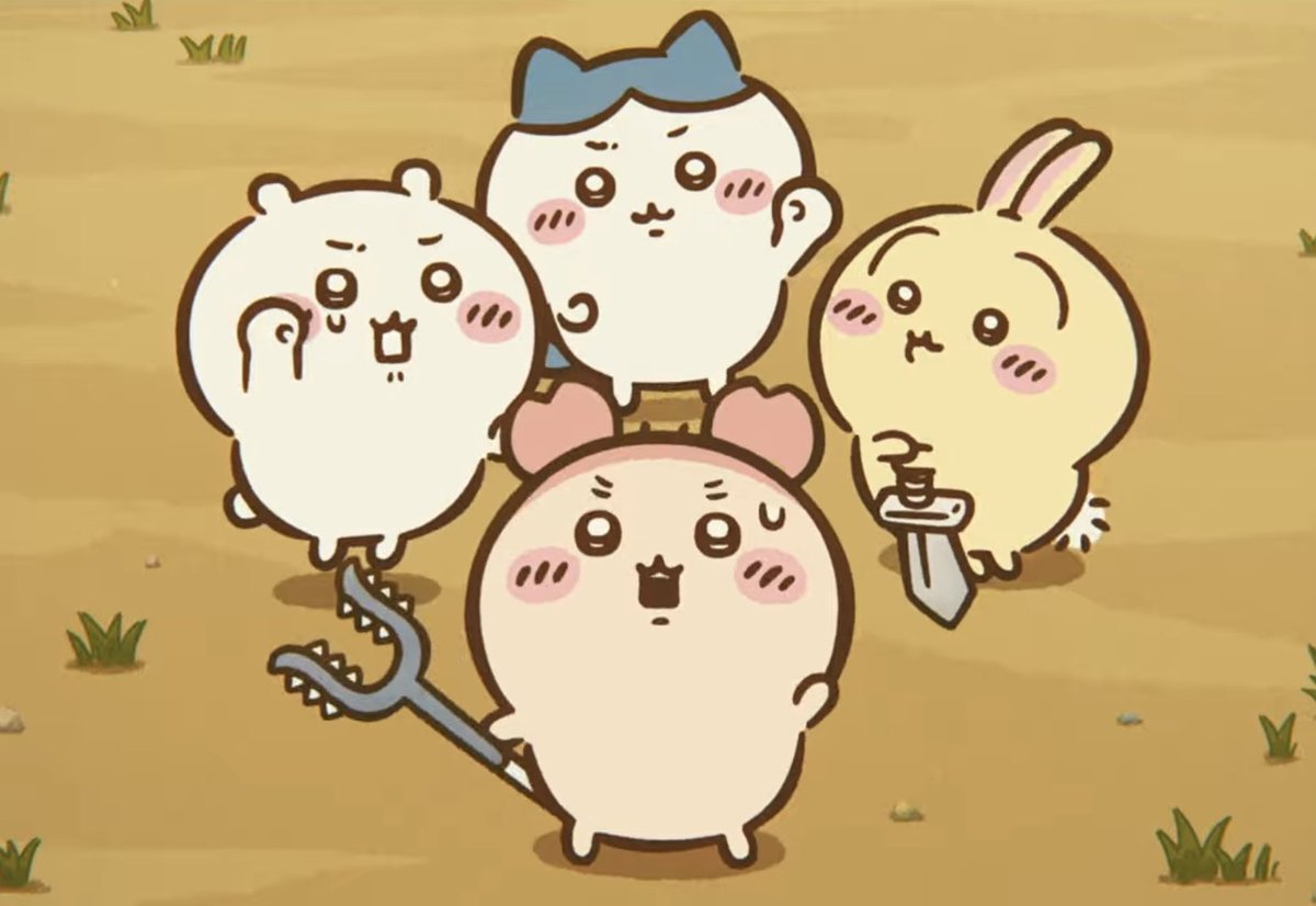 Mallow_chiikawa's tweet photo. このシーン、カニちゃんが主人公みたいになってて好き https://t.co/b3xUgeAvTP