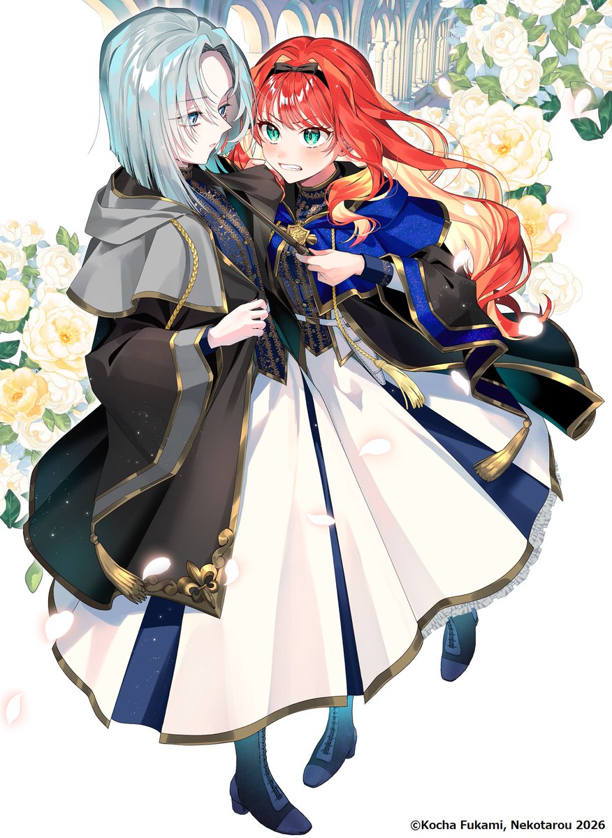 liptonsousaku's tweet photo. 🔥人生全部賭けても、銀の魔女に勝ちたい❄️

ひねくれてるけど勝ち気で努力家の秀才🧙‍♀️と、無愛想で陰キャだけど一途な天才🧙‍♀️の、ダブルツンデレ魔法学校百合ファンタジー🪄✨

今月20日、ファンタジア文庫から二巻発売予定です！ https://t.co/FsnzQUTvEU