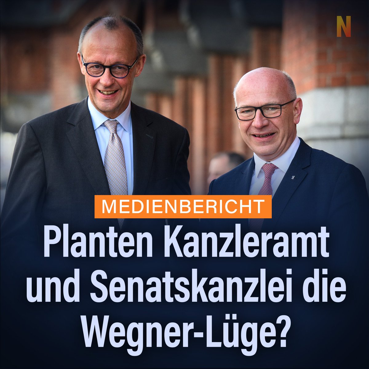 niusde_'s tweet photo. Zwischen dem Bundeskanzleramt und der Berliner Senatskanzlei könnte es eine Verabredung gegeben haben, öffentlich Unwahrheiten zu verbreiten, über Telefonate von Bundeskanzler Friedrich Merz (CDU) und dem Regierenden Bürgermeister Kai Wegner (CDU). https://t.co/7bwykRCeNk https://t.co/e9gbGoHN7B