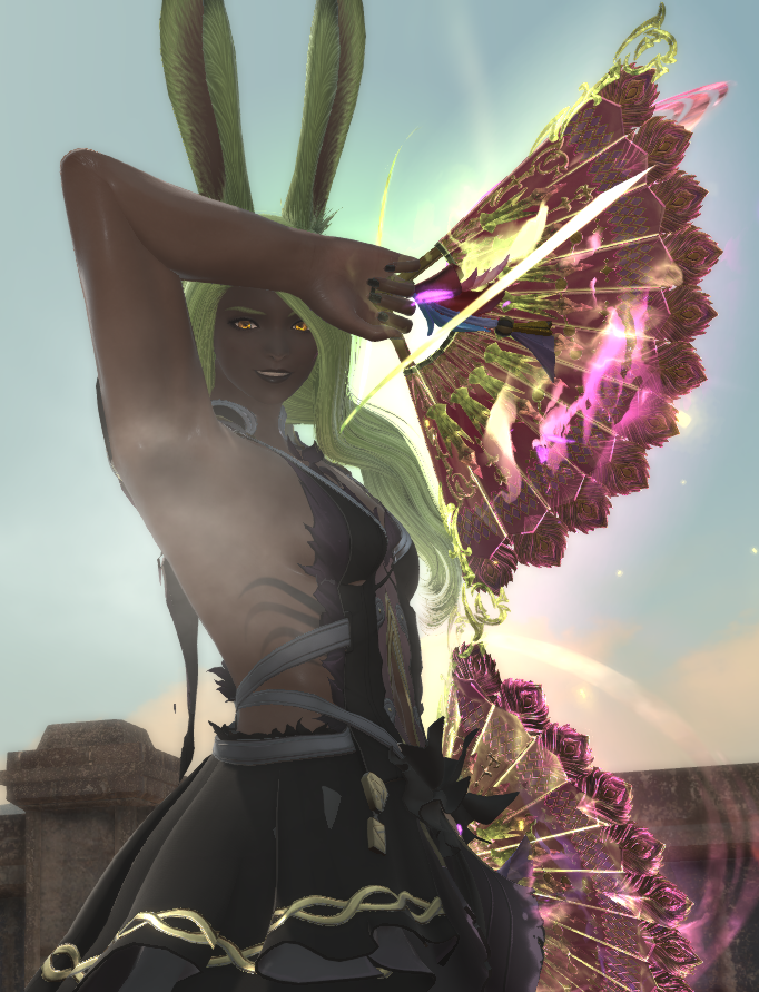 GentleVoidsent's tweet photo. "There we go, got my new fancy relic weapons out the way~ Although, doing it under the sun that's been high up in the sky has not been fun. Any lucky fan or fans out there want to help clean me up~" https://t.co/cVnEPyinBT