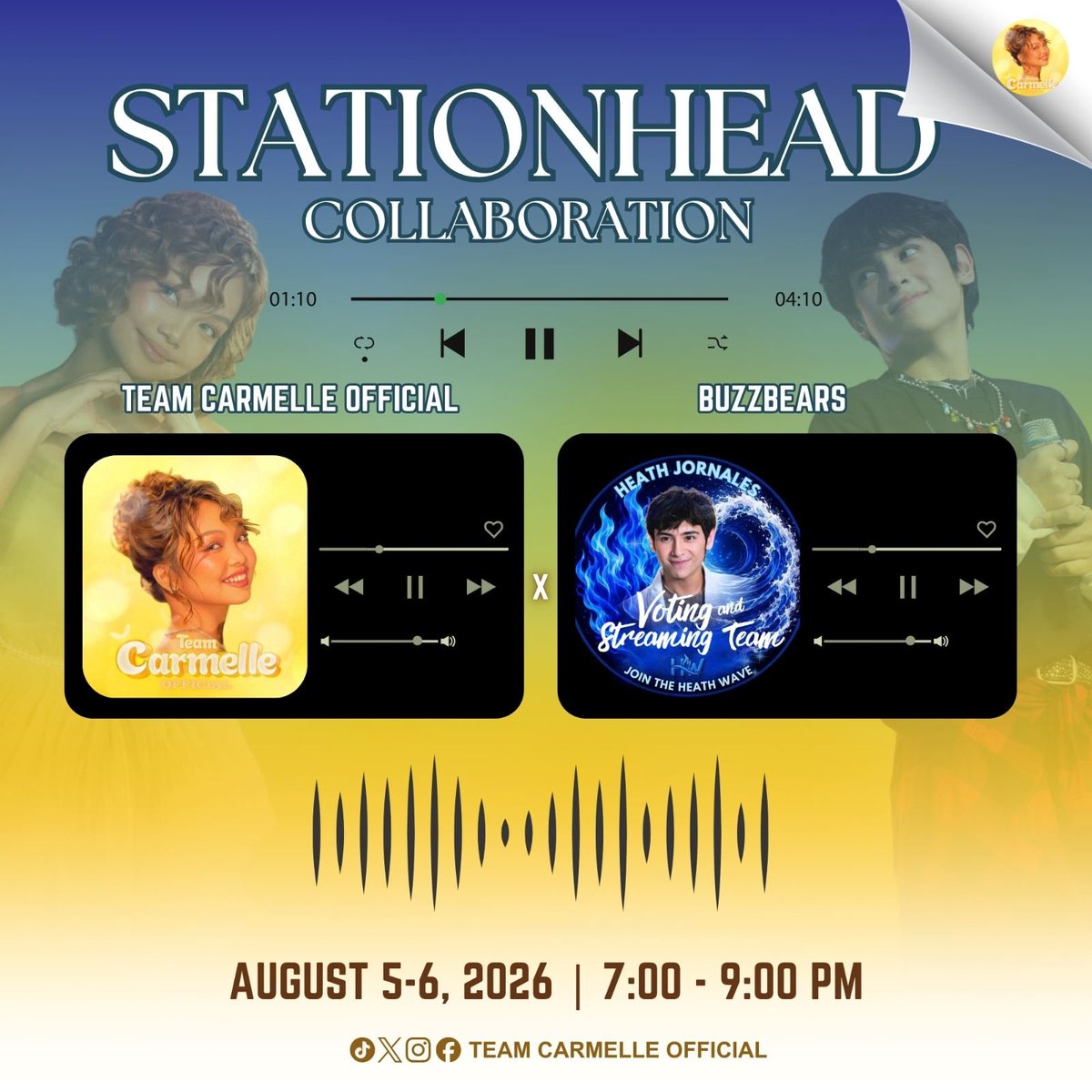 carmellesvt's tweet photo. WE ARE SO BACK WITH ANOTHER COLLAB!! 

Carmellites and Buzzbears, catch us on Stationhead this August 5–6 from 7:00 PM to 9:00 PM! See you there!!! 

#CarmelleCollado https://t.co/lZh57GvdHT