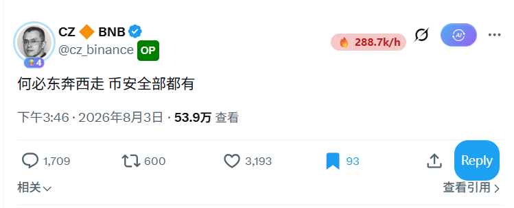 NFTCPS's tweet photo. 一个小时前CZ发推“何必东奔西走，币安全部都有”，BSC链 大金狗 $币有 突然爆拉！

扒到一个聪明钱地址，在4天前5K市值买入 85U的 $币有 做到了 1249x 回报，狂赚 $121.9K（约87.8万人民币）！

他的钱包地址：https://t.co/7auaITv9Xu

币有K线：
https://t.co/3E5FsOFl66

CZ的钱包地址还得监控起来呀~！