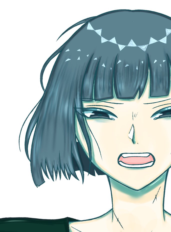 KM_5498's tweet photo. #月曜創作ダッシュデー
＃ゲーム制作

スチル絵の進捗です
ネタバレ防止のため顔だけ＆中途半端に載せてます https://t.co/LONunFJGCW