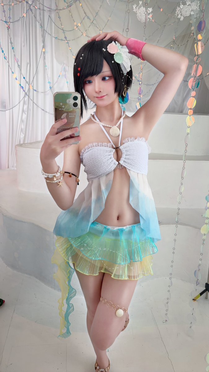 natuka_213's tweet photo. ホロナツしゅば〜‼️衣装頑張ったぁぁ〜 https://t.co/fP1tuMzozZ