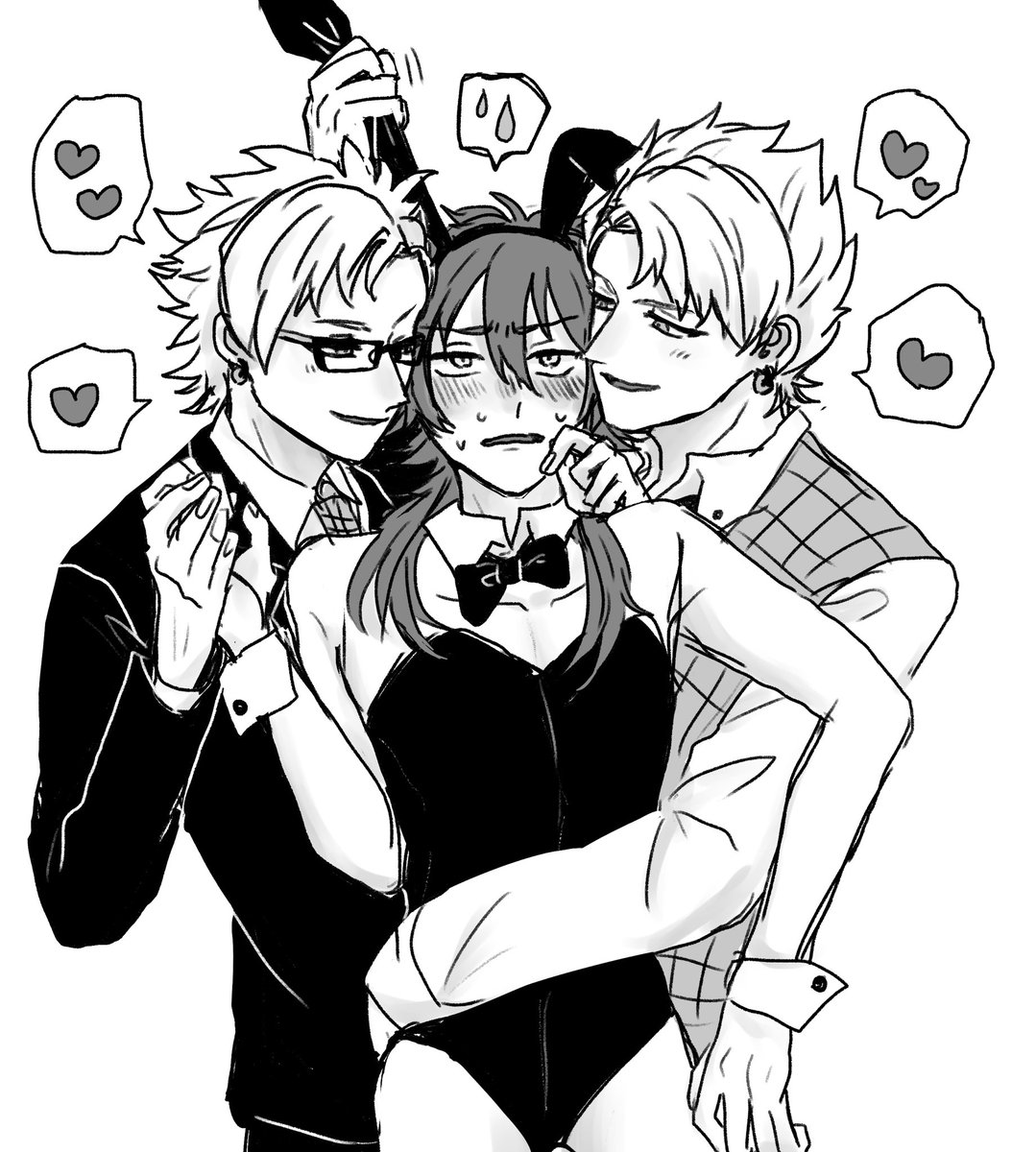tsudmn's tweet photo. バニーの日👯‍♀️ウイトリ蒼(遅刻) https://t.co/7eruniRiMS