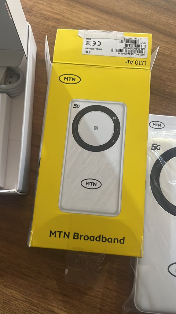 Wimiwave's tweet photo. MTN 5G U30 Air
SUPPORTS UP TO 10 USERS
SUPERB BATTERY HEALTH (REMOVABLE BATTERY) 
HIGH INTERNET SPEED. https://t.co/I6D9wYptdr