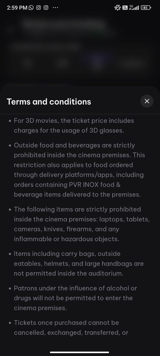 debojyotidm's tweet photo. What an absolutely ridiculous experience with @INOXMovies , @zomatocare , @carebydistrict and @district_india

We are 18+ COLLEGE STUDENTS. We bought valid tickets for The Odyssey, reached the cinema, and were DENIED ENTRY simply because we were wearing our COLLEGE UNIFORM.

We even offered to show our IDs proving we are 18+. Still denied.

We asked for a refund, and @district_care REFUSED it, claiming that the restriction on guests wearing “school or college uniforms” was CLEARLY MENTIONED in the booking Terms & Conditions.

Really?

I have the Terms & Conditions right here.

They mention age restrictions, outside food, bags, laptops, cameras, alcohol, smoking, 4DX restrictions and more.

WHERE EXACTLY IS THE “COLLEGE UNIFORM” RULE?

@INOXMovies @zomato @district_care @districtindia — point me to the EXACT CLAUSE that says an 18+ college student can be denied entry simply for wearing a college uniform.

Don't send another generic customer-care response.

SHOW THE CLAUSE.

If this restriction was NOT disclosed when we purchased the tickets, on what basis did you:

1. Take our money.
2. Issue us valid tickets.
3. Deny us the service we paid for.
4. REFUSE A REFUND by claiming this rule was “clearly mentioned” in the T&Cs.

Order ID: 10000069136491

I have screenshots of BOTH the booking Terms & Conditions and @district_care's written response.

You cannot take our money, deny us entry based on a restriction that wasn't shown to us, and then refuse a refund by claiming that same restriction was “clearly mentioned” in the T&Cs.

@INOXMovies @zomato @zomatocare @carebydistrict @district_india

SHOW US THE CLAUSE OR REFUND OUR MONEY.