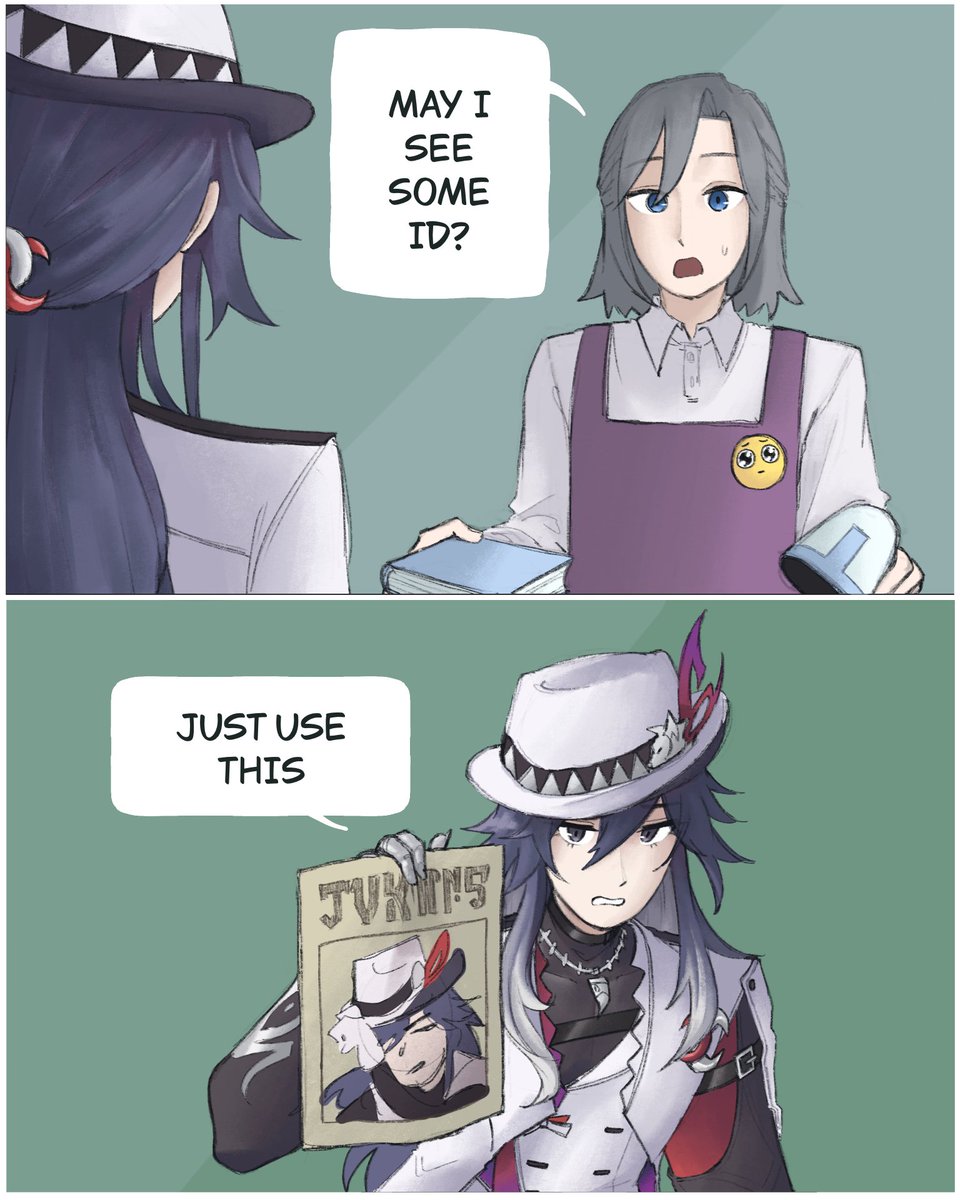 no_xiruo's tweet photo. men who cant get library cards #ashveil https://t.co/X6eZnNgpyT