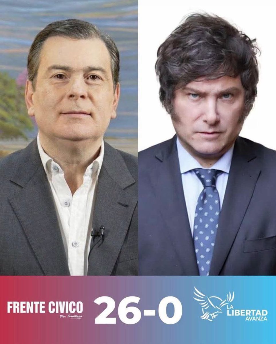 calraquel63's tweet photo. Muy buena señal!
Aplastante triunfo del Frente Cívico sobre la secta de Milei. Este es el camino: organización y militancia alejada del sectarismo
QUE ORGULLO SER SANTIAGUEÑA!!! https://t.co/C4Qjyhbvf6