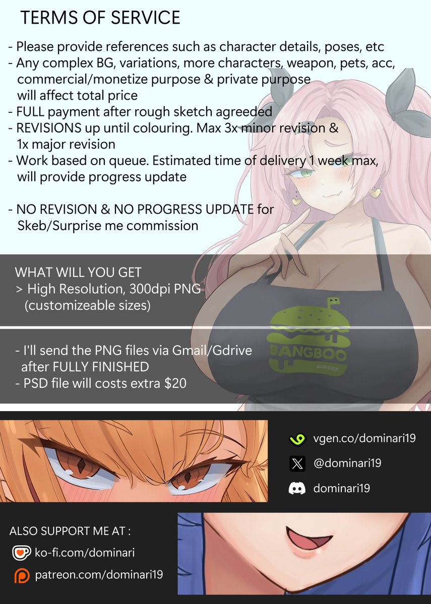 dominari19's tweet photo. ✨REPOST ARE REALLY APRECIATED✨
l opening my service again this month. 4 slot available. DM me through Discord or order via VGen if you interested
Your commission would help me alot Thank youu!!
#commission #opencomissions #artcommission https://t.co/P97tISOo7V