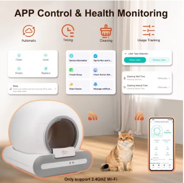 USATECH250's tweet photo. NEW 2026 DOEL Smart Automatic Cat Litter Box
Order Now: https://t.co/zi6wdQCHSA

🐾 A Smarter Toilet for Your Cats! 🐱✨
🧹 Self-Cleaning System
📱 App Remote Control
📦 65L Large Capacity
📶 2.4G WiFi Support
🪣 Supports Tofu &amp; Mixed Cat Litter
✨ NEW 2026 Upgrade https://t.co/Yh7MXIlu7J