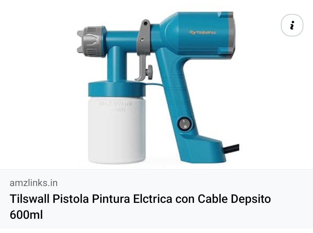 teloelijo's tweet photo. [Publi] ⬇️ #Descuento del 55%
✅ Código: K9XZUHW7
⌛ Hasta el 25 de agosto
🎨 #PistolaPintura Eléctrica 600ml #Tilswall
👆🏼 Link aquí: https://t.co/g2jvNjzOzb 
#Chollo #Oferta #Amazon https://t.co/ZWJnKUxSkL