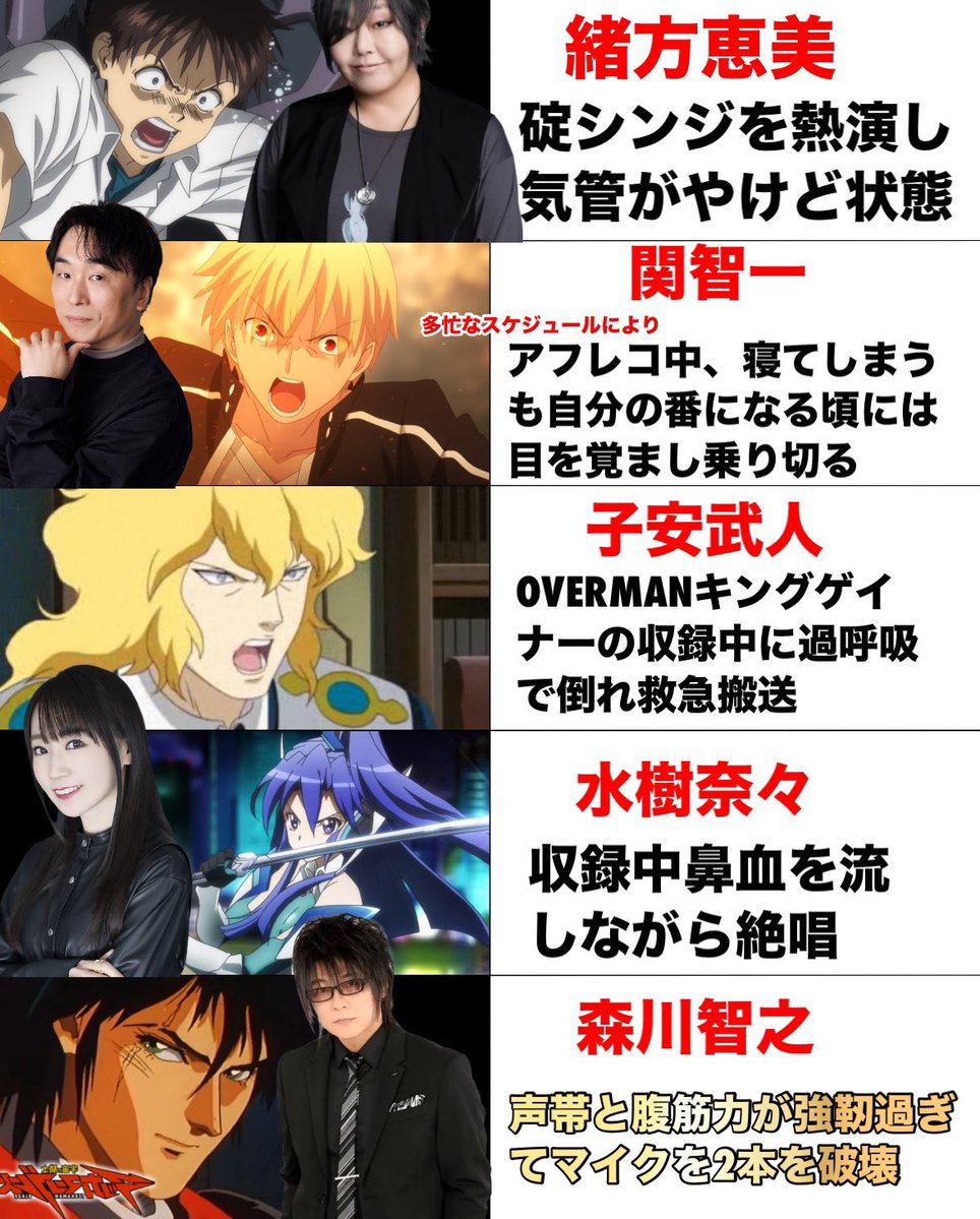Akikun1124's tweet photo. 命を燃やす人気声優エピソード https://t.co/8y4ovqgg4X