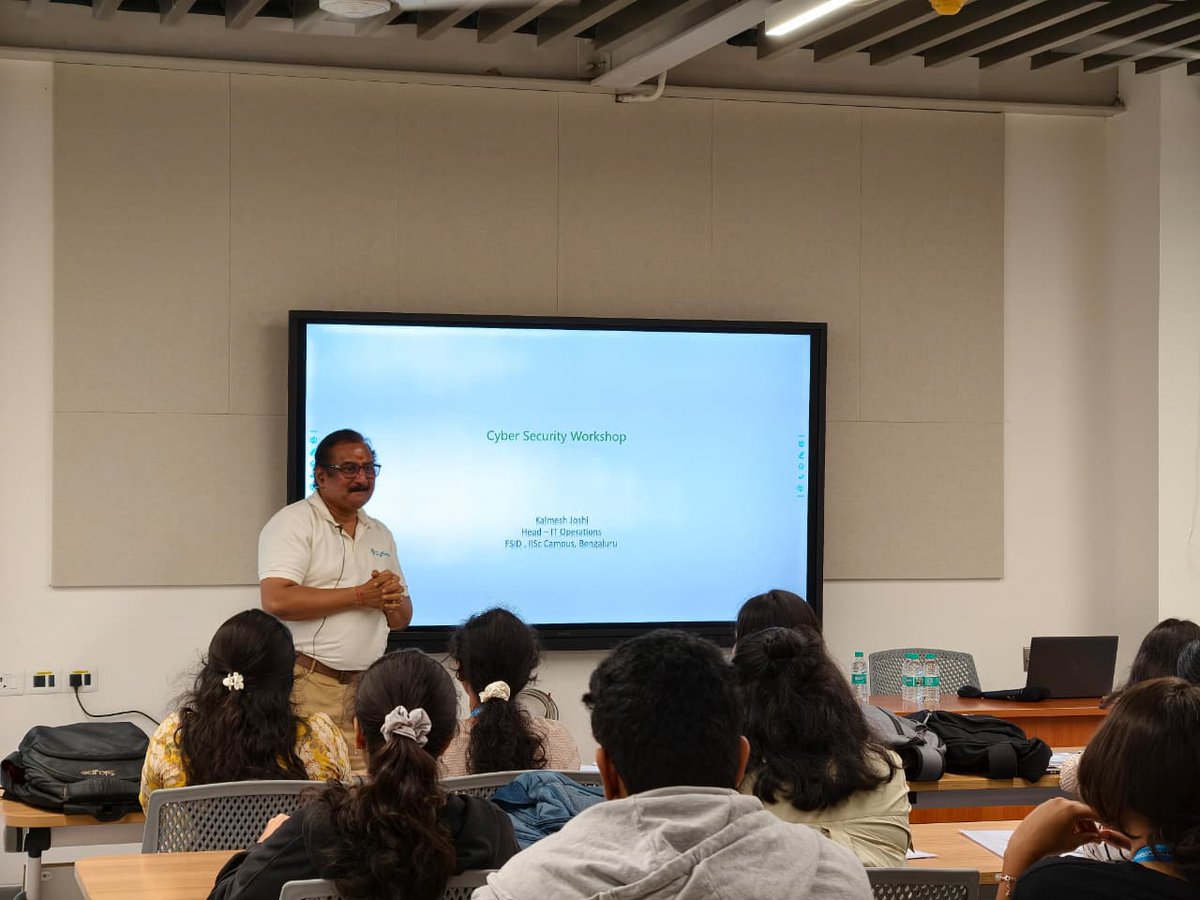 CySecKCoE's tweet photo. The Cybersecurity Finishing School Program is now underway at IISc Bengaluru!
55+ students from 10+ colleges across Karnataka have begun a 4-week industry-focused journey!
#CySecK #Cybersecurity #IIScBengaluru #SkillDevelopment #CyberTalent #Karnataka https://t.co/c3hJw3p9k9
