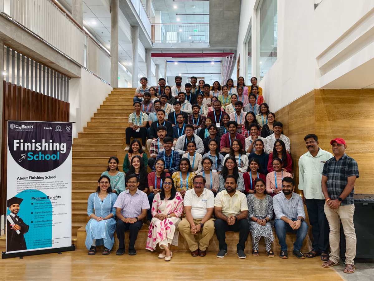 CySecKCoE's tweet photo. The Cybersecurity Finishing School Program is now underway at IISc Bengaluru!
55+ students from 10+ colleges across Karnataka have begun a 4-week industry-focused journey!
#CySecK #Cybersecurity #IIScBengaluru #SkillDevelopment #CyberTalent #Karnataka https://t.co/c3hJw3p9k9