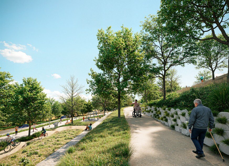 MalvarezNadia's tweet photo. 🌳🏃‍♀️ Hemos comenzado la segunda y última fase de la reurbanización integral del Parque Deportivo #TresLuces en #CiudadLineal.
✅ Inversión de 1,18 M€ ✅ Más de 18.000 m² renovados ✅ Microbosques y drenaje sostenible ✅ Calistenia, cardio, pumptrack, parkour y zonas infantiles. https://t.co/0q84ZSxc5Y