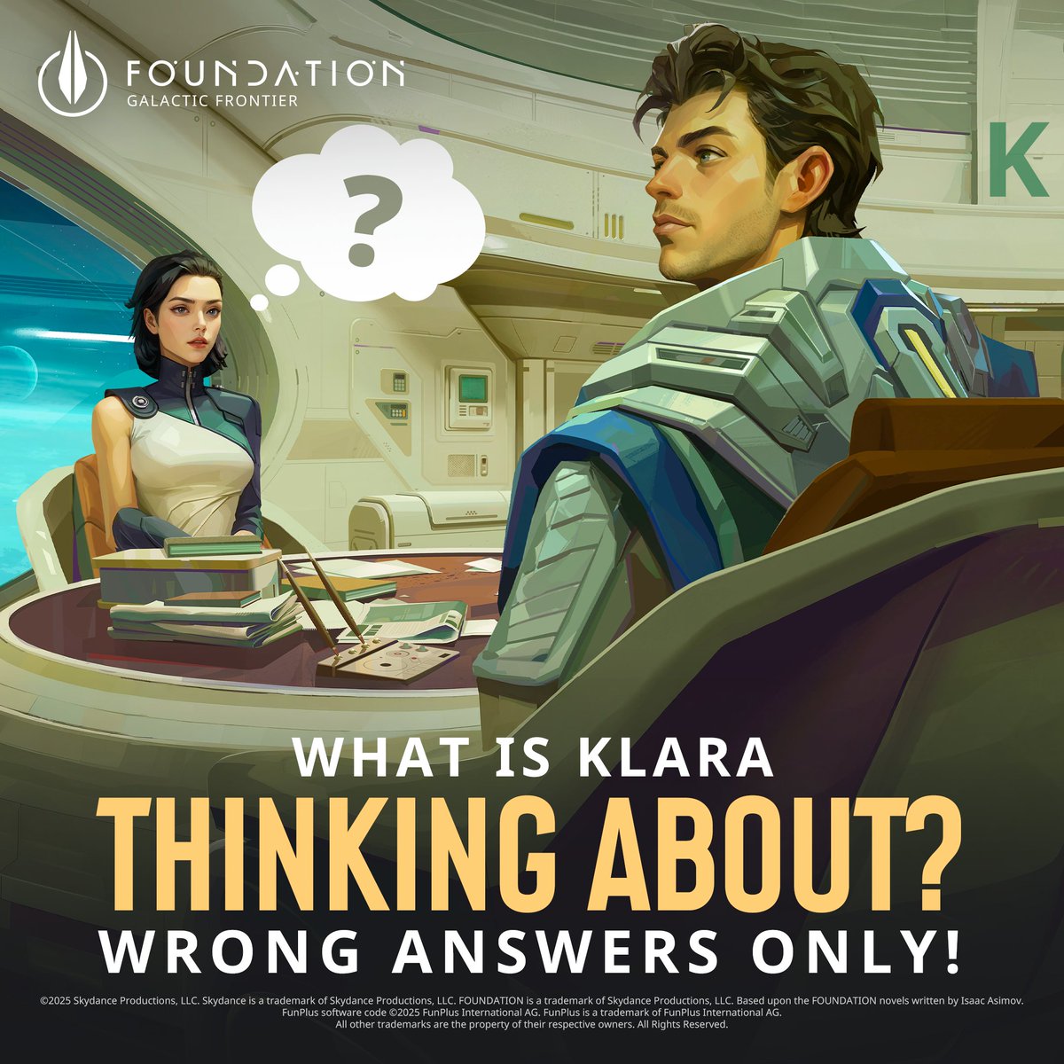 FoundationGF_EN's tweet photo. The first time Klara met Riian, what do you think her first impression of him was? π
Take a guess about what she was thinking in this exact moment... Wrong answers only! π
#FoundationGame #FGF #GalacticFrontier #RiianDessos https://t.co/gKHFwjT0Hc