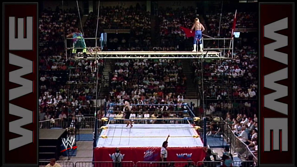 RealCageDalton's tweet photo. What’s old is always new again! We haven’t seen a scaffolding match in Mainstream Pro Wrestling around 40 years. WWE or AEW should bring back the scaffolding match concept. With the right ingredients and storytelling this would be great. 

@TripleH @TonyKhan https://t.co/4sgvCDnN3m