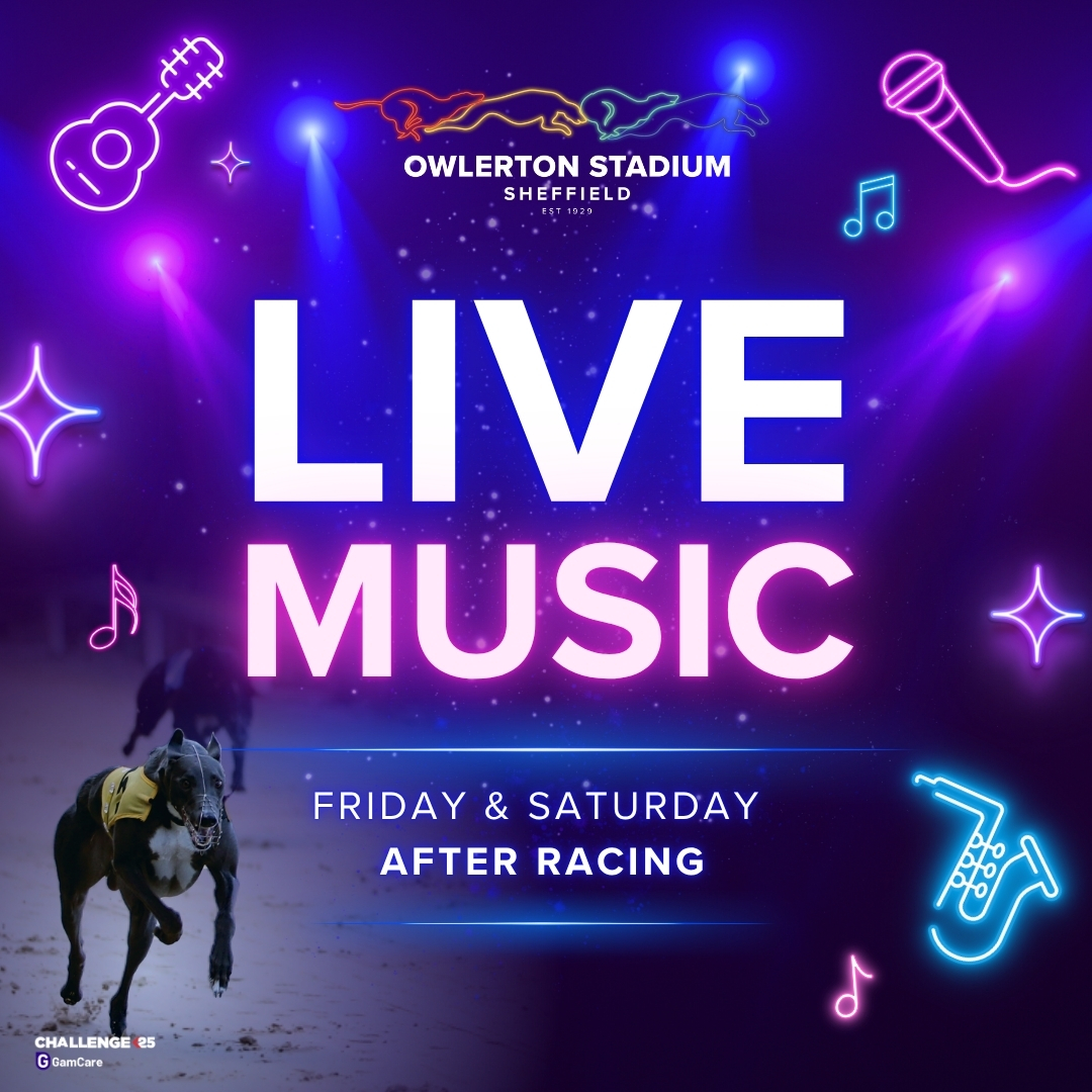 OwlertonStadium's tweet photo. You know what makes choosing your night out easier?

Not having to choose between entertainment. 👀

🏁 Watch the dogs
🎸 Stay for the live music
🍻 Enjoy the atmosphere

Sorted.
See what's coming up at Owlerton: https://t.co/8cSqwDSsc1 https://t.co/529rdFR7Ch