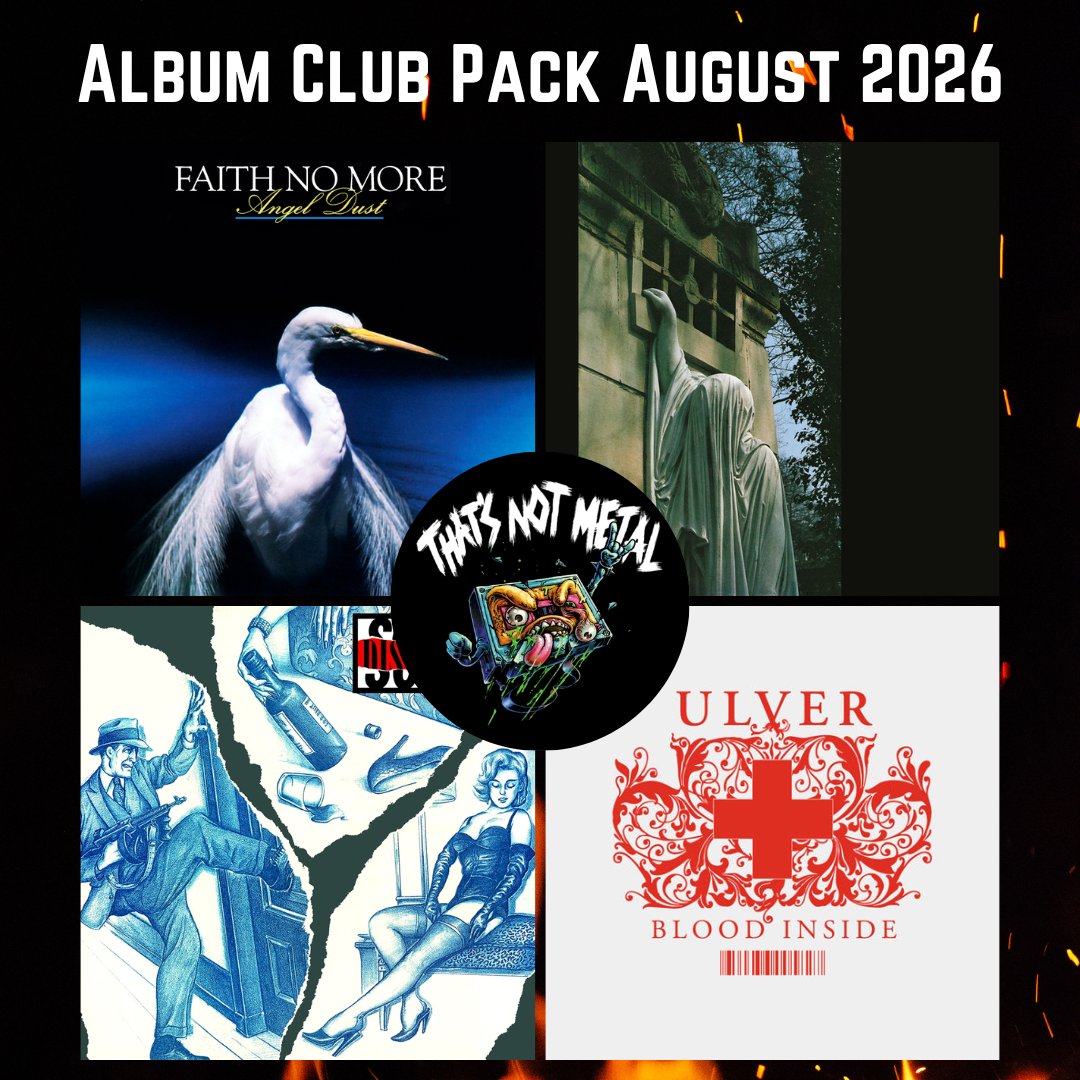 NotMetalPod's tweet photo. We enter a funhouse Album Club  with Faith No More's oddball opus Angel Dust, Dead Can Dance's darkwave mysticism on Within the Realm of a Dying Sun, Social Distortion's self-titled cowpunk classic, and Ulver's baroque 'n' roll death trip Blood Inside.

At https://t.co/O2pZOgXDeS https://t.co/ivUBKGmOGN