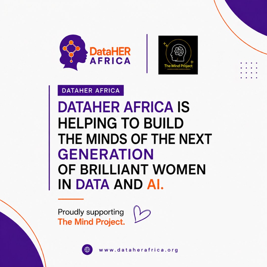 DataHerAfrica's tweet photo. Building careers starts with building people. π
We're proud to support The Mind Project, by TMH with Claire as it equips young people with mental health knowledge, practical wellbeing skills, and safe spaces to grow.
#TheMindProject #MentalHealth #TMHwithClaire #DataHERAfrica https://t.co/wN5pk2OjKe