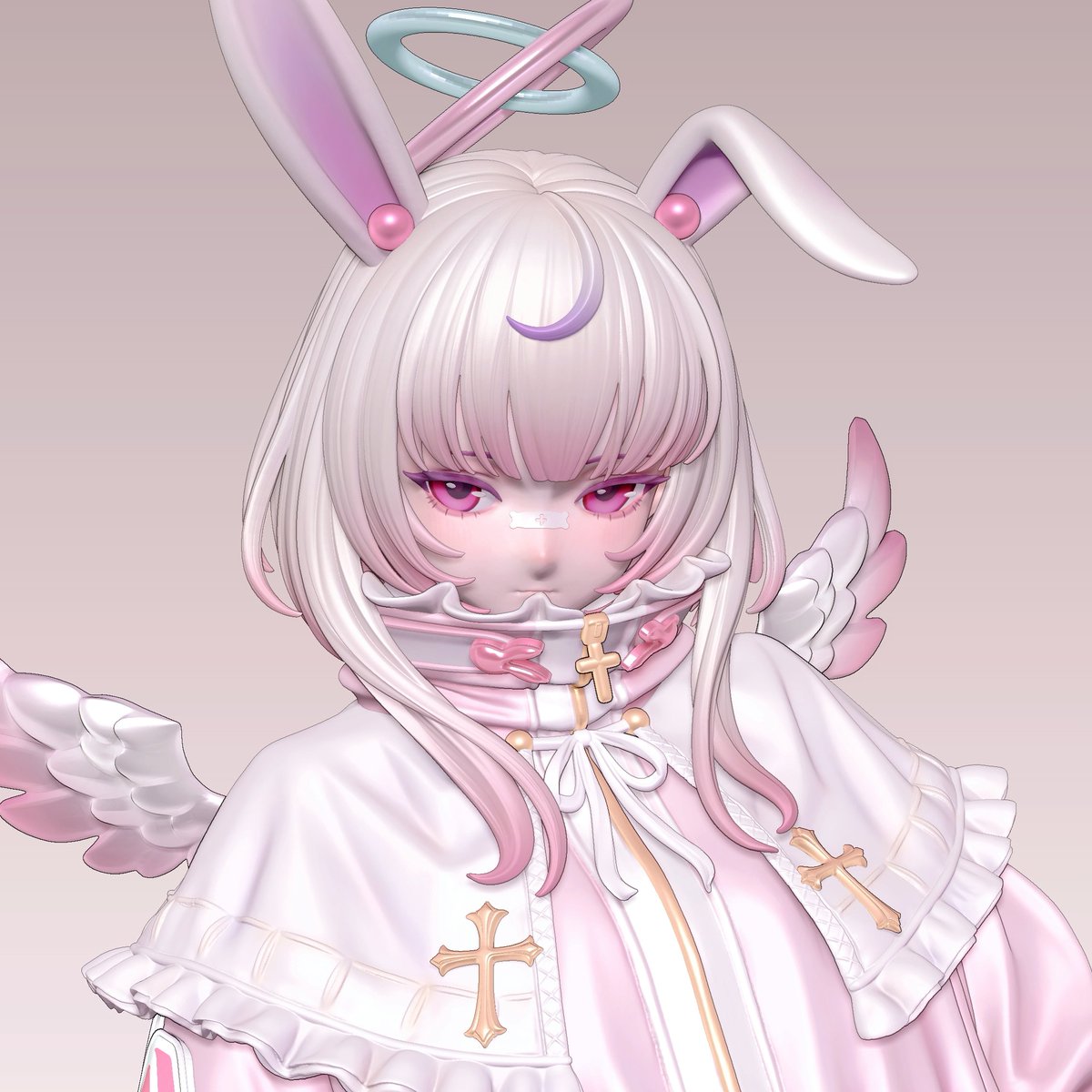 JesuCB_'s tweet photo. 自分でデザインしたオリジナルのうさぎ天使🐰🩷 https://t.co/43wJXTrmS0