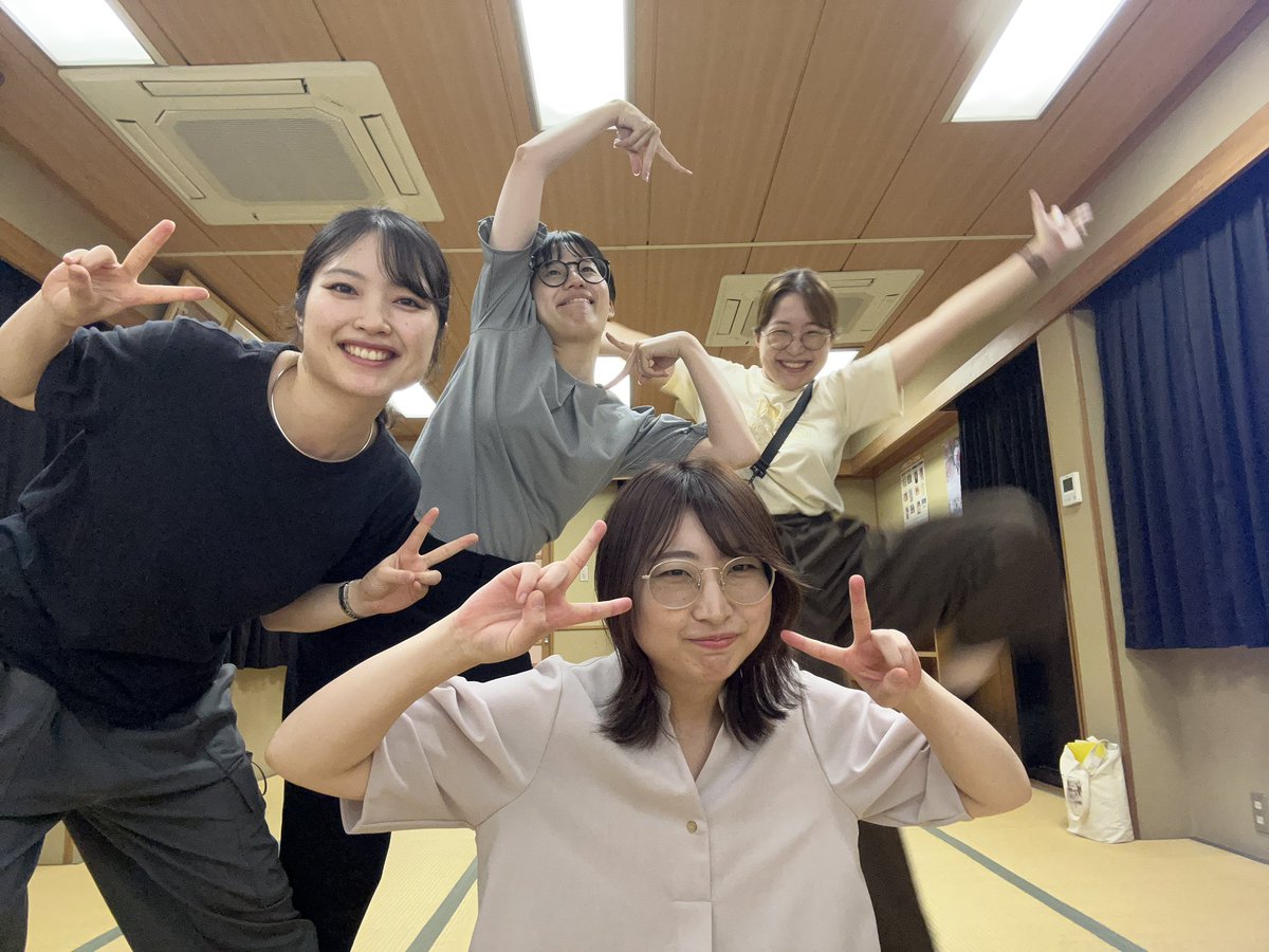 fanyukichi's tweet photo. 【🀄️ 机上の空論🐲】

こちらのメンバーで楽しく稽古中！！
どんどん改良される片山本に心躍ります💃

10/24.25は天神山文化プラザへ！🌀🀄️
是非お越しください‼️ https://t.co/vTEpl9LXDQ