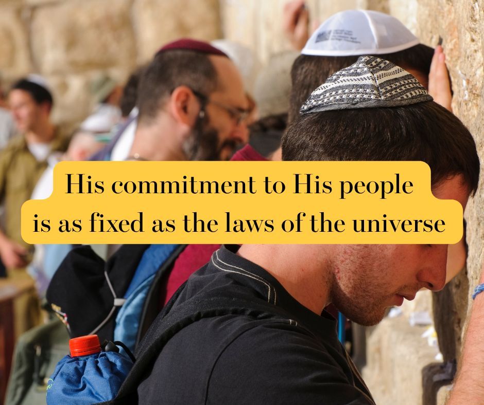 JewsforJesusSA's tweet photo. God’s covenant with Israel is as permanent as the laws of nature (Jer 31:35-36). Replacement theology isn't biblical; God's promises depend on His faithfulness, not human perfection. As Paul says: 'Did God reject his people? By no means!' (Rom 11:1)#ChristiansAgainstAntisemitism https://t.co/n3oKFq0SPf