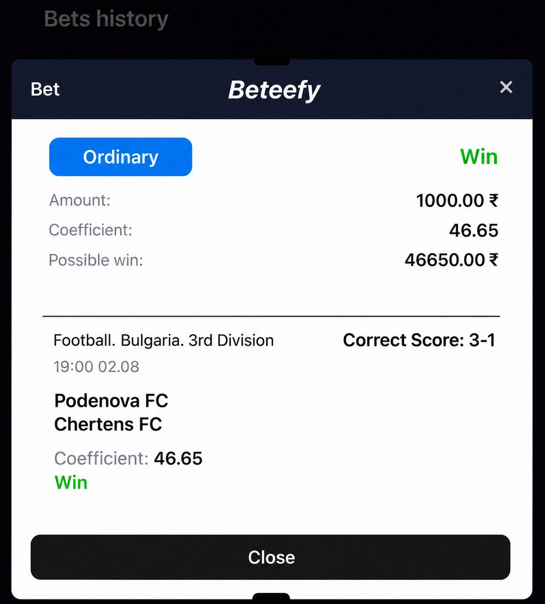 la10875025's tweet photo. Stake 1000Rs

Profit 46650Rs

#Fifa #cricket #Football #money #profit #Earnings https://t.co/JCj4YEhhHy