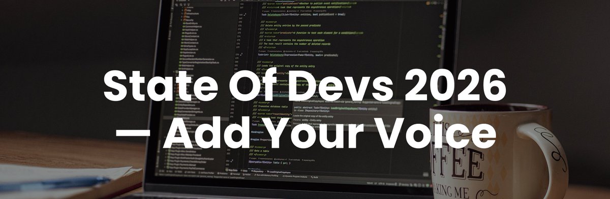 thejsnation's tweet photo. 🔥 How does your work-life balance, job security, and career path compare to other devs worldwide?

The State of Devs survey 💻 turns those answers into one of the most-cited, freely available datasets on the dev community.

Take part and add your voice 👉 https://t.co/G2aOXOXnYm https://t.co/7WfYfkZYnl