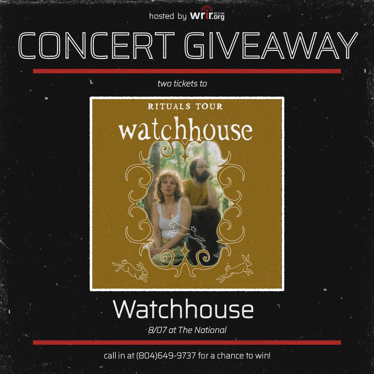 WRIR973fm's tweet photo. Monday 8/3 @ 9-11 pm, The Man in the Gray Flannel Suit Show w/ The Haberdasher will give away tickets to Watchhouse 8/7 at The National! #RVAradio #RVAlivemusic #RVA https://t.co/aeBt8elDnP
