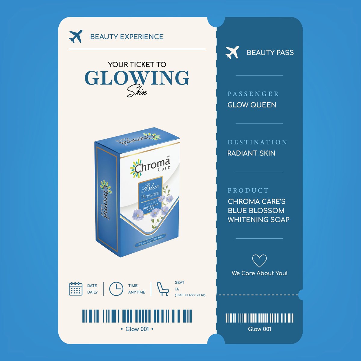 chromacarepk's tweet photo. Your ticket to glowing skin starts here.

#ChromaCare #WeCareAboutYou #NewlyLaunched #BlueBlossom #BlueBlossomSoap #LuxuryWhiteningSoap #BeautySoap #MadeInPakistan #PakistaniSoap #Skincare #BeautyCare #DailySkincare #SkinCareRoutine #LuxurySkincare #SelfCare #BeautyEssentials https://t.co/31Auzi41mF
