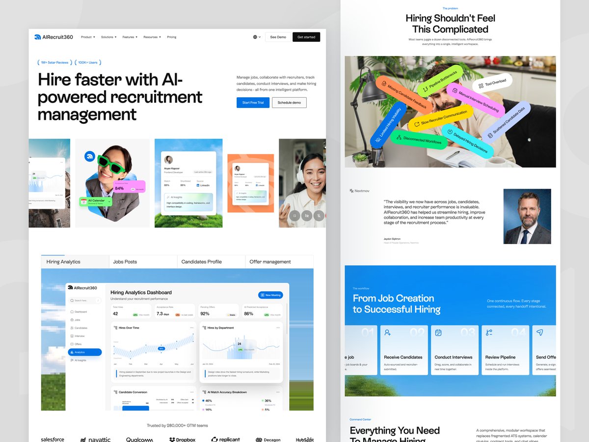fahema_yesmin's tweet photo. AI Recruitment Platform by Fahema Yesmin https://t.co/wyYIYVIJEJ
#website #ai #saas #recruitment
#hr #jobfinder #RecruitMe #jobsearch #uidesigner #service #designservice #web #landingpage https://t.co/y7xaXE03E9