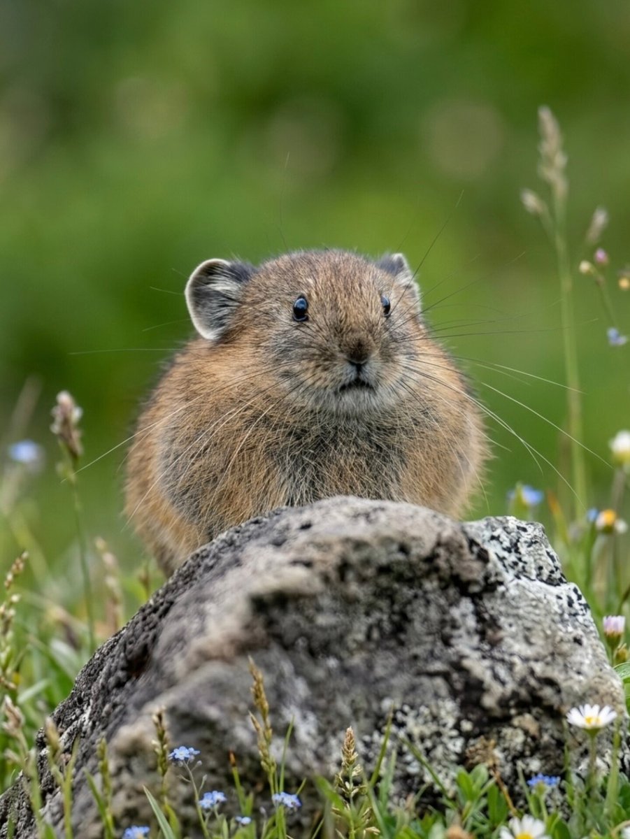 AnimalGeoLife's tweet photo. This is the Japanese Pika, the cutest little animal that lives in the mountains and looks like a mix of a mouse and a rabbit https://t.co/38TvnAIUKD