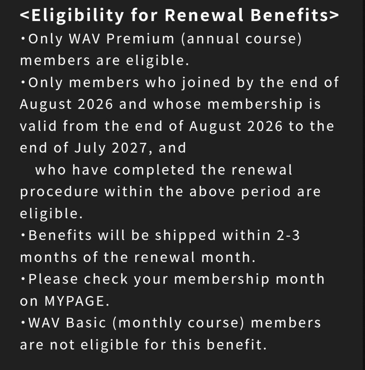 A new Japanese Fanclub DCO will be sent within the next few months