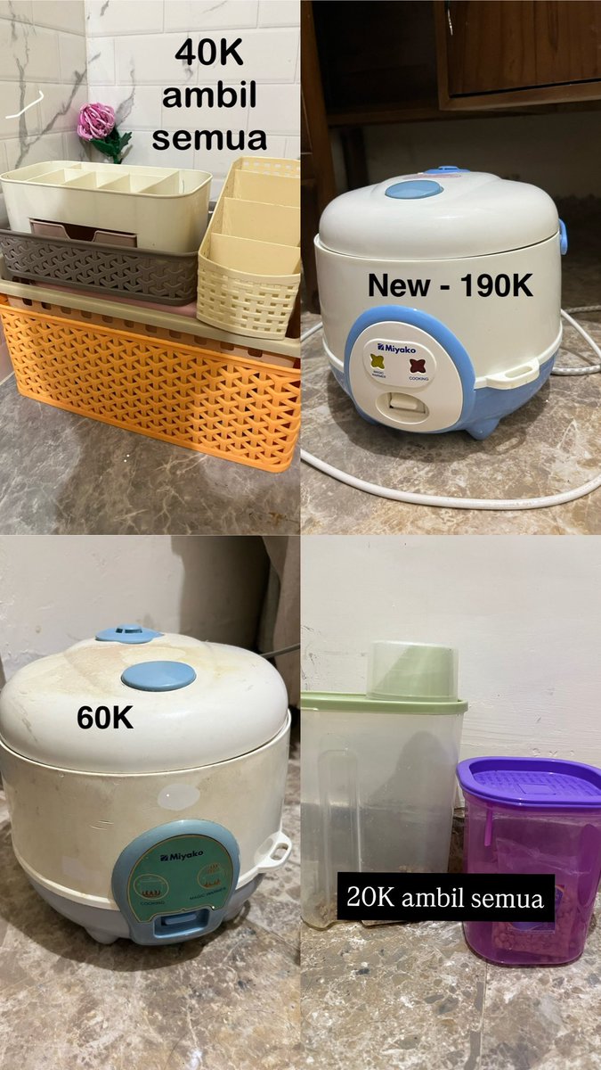Mlgprelovedd's tweet photo. PRE❤️ barang barang kost murah meriah, angkut semua guys aku mau pulkam🫰🙏

#zonauang #Malang #preloved #barang #kost #murah https://t.co/fqcVa7LoP1