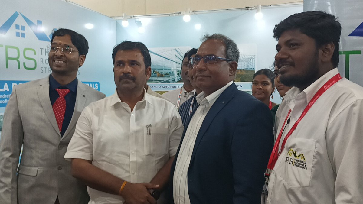 TRS_01072017's tweet photo. An honour to have our Managing Director interact with Hon'ble Minister Thiru. P.Mathanraja
Thank you for visiting our stall!
-
#ThirumalaRoofings #TRS #WAREMAT2026 #PEB #PreEngineeredBuildings #SteelStructures #ChennaiEvents #IndustrialInfrastructure #WarehousingIndia https://t.co/xNqvtbTmAL